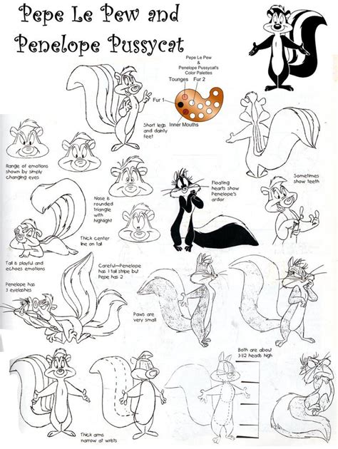 penelope cartoon character|looney tunes penelope model sheet.